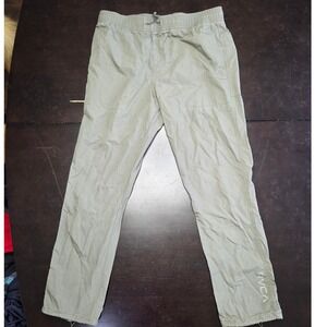 RVCA Mens New Dawn Fit Elastic Waist Utility Pants Sage Green Size M